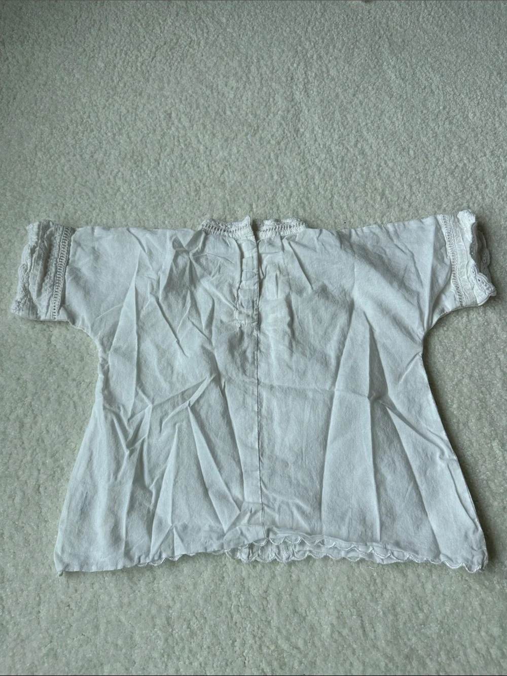 J. Crew White Girls Lace Trim Blouse